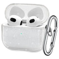 Bling Glitter Soft TPU Earphone Case for Airpods 4 2024 Pro 2 2nd Generation Air Pods 3 1 3rd Gen Cover with Keychain