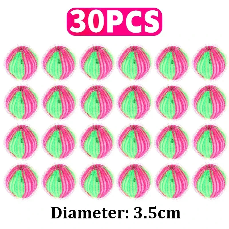 30/6pcs Magic Laundry Balls Hair Catcher Cleaning Balls Reusable Washing Machine Fur Stain Removal Filter Dirty Collection Tools