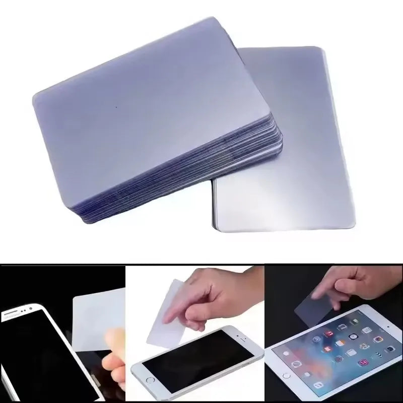 10-100PCS Plastic Card Phone Screen Opener Ultra Thin Flexible Pry Removal Tool Clear Repair Cards for Mobile Tablet LCD Screen