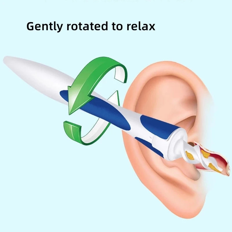 Hot Ear Wax Remover Tool Spiral Ear Cleaner With Soft Silicone 16 Replacement Tips Simply To Grab Extract Earwax ear Health Care